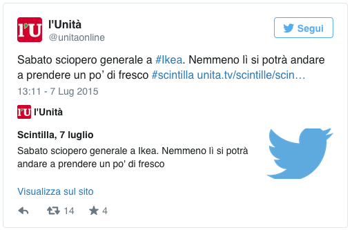 Ikea Sciopero In Tutta Italia L11 Luglio I Lavoratori Di Porta Di